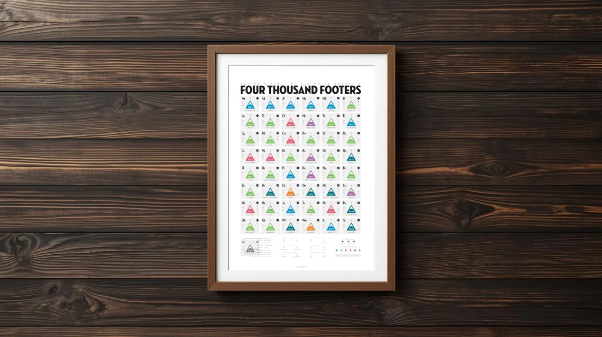 Large image of the Periodic Table of White Mountain 4000-Footers