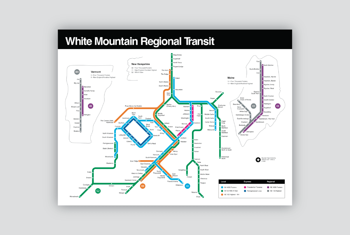 Overview image of the White Mountain Regional Transit print